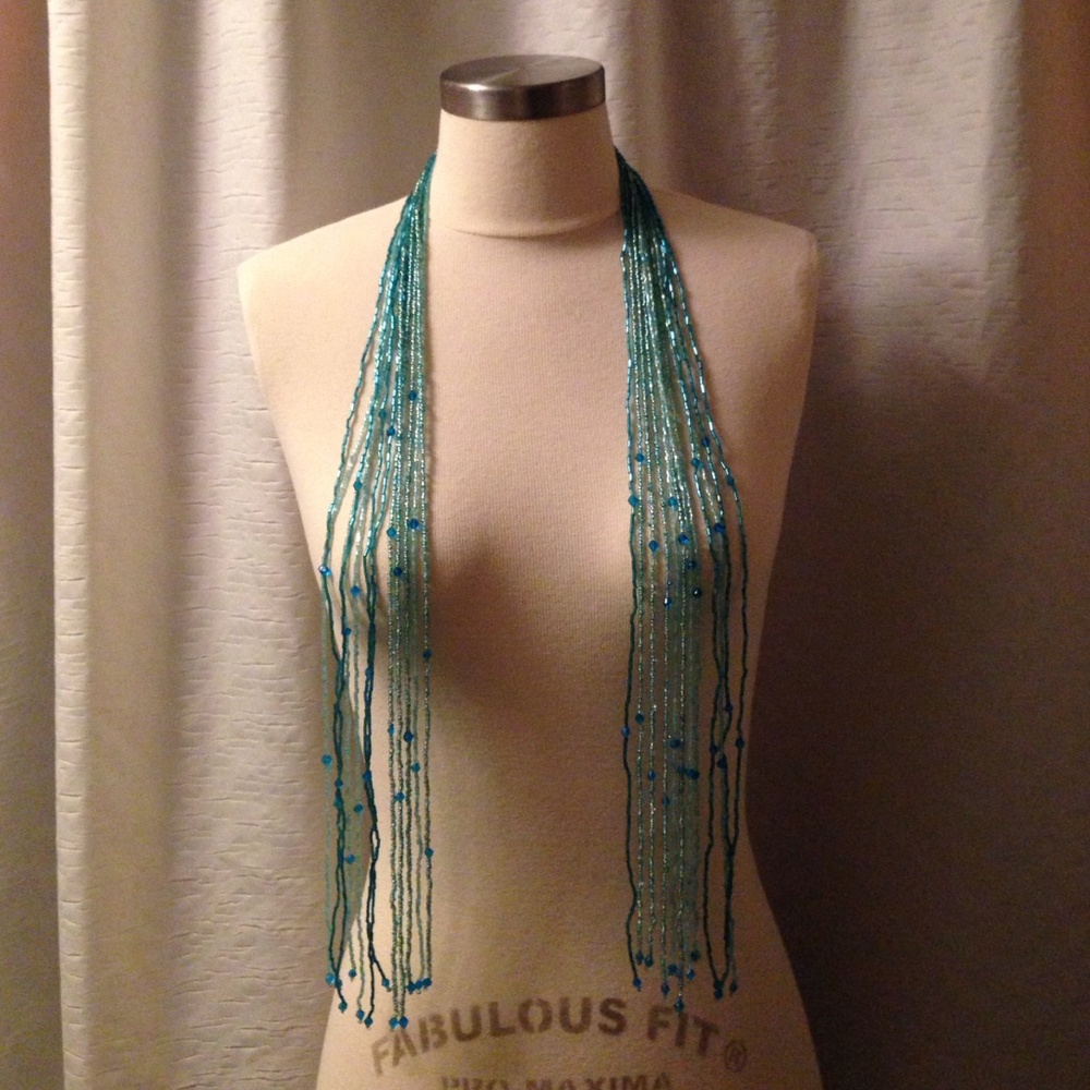 COPY - BEADED SCARF   NWOT   SEPARATE STRANDS OF BEADS!!!